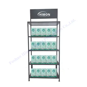 5 Tiers Retail Grocery Store Shop Display Rack Display Shelf For Displaying Cosmetic Merchandise