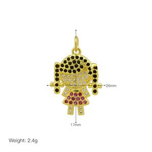 Collier pendentif enfant en cristal <span class=keywords><strong>BD</strong></span>-D1112, plaqué or cuivre, bijoux pour fils et filles - Product Image 6