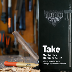 Marteau de mécanicien Ttake 5082 avec manche en bois et poignée orange pour travaux de précision - Product Image 3