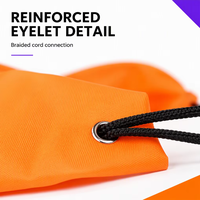 Sac à dos promotionnel sportif réutilisable en polyester et nylon souple avec cordon de serrage, logo personnalisé, idéal pour les cadeaux et le shopping