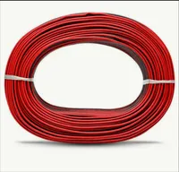 Cable Paralelo RVB Rojo y Negro 300/500V de 2 Núcleos, Cable Flexible de Cobre Puro para Altavoces y Alimentación, Cable Paralelo Negro - 300/500V