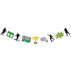 DAMAI Soccer& Football Themed Birthday Party Decor Football <b>Banner</b> Bunting Cake Toppers for Sports Fans Birthday Party Supplies - Product Image 5