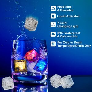 Logo personnalisé, couleur, taille, qualité alimentaire, design moderne, cube <span class=keywords><strong>de</strong></span> glace LED à 7 couleurs lumineuses activées par l'eau pour France Max & <span class=keywords><strong>Jack</strong></span>'s - Product Image 5