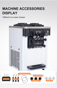 25-28l/h thương mại tự động bảng Top ba hương vị mềm phục vụ <span class=keywords><strong>Ice</strong></span> <span class=keywords><strong>Cream</strong></span> Making Machine Maker mềm máy làm kem - Product Image 5