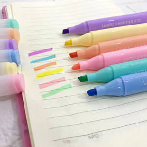 Hot Selling High Quality <b>Multicolor</b> Mini Chisel Tip Fluorescent Ink Portable Highlighter Marker - Product Image 3