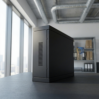 Armoire réseau murale minimale 9U, rack de serveur mural en acier SPCC noir, en stock