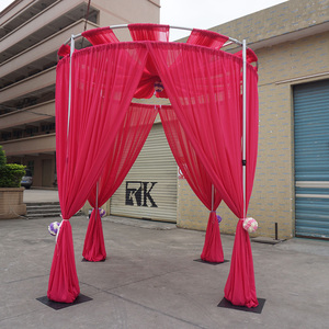 Portable <b>backdrop</b> <b>stand</b> aluminum round pipe and drape kit for wedding - Product Image 2