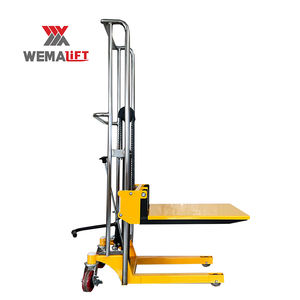 Kepadatan tinggi 400Kg Manual Stacker hidrolik Hand Lift Stacker Manual Fork Over Stacker dengan kualitas baik - Product Image 1