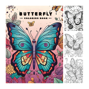 Cuốn Sách Tô Màu Sáng Tạo để thư giãn cuốn Sách tô màu độc đáo bướm Coli Màu cuốn sách nghệ thuật côn trùng mô hình - Product Image 5