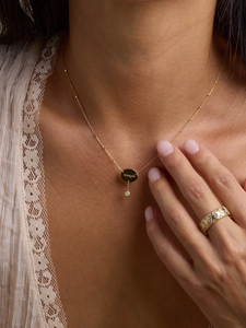 Collar con Colgante <span class=keywords><strong>de</strong></span> Disco Ovalado Grabado Personalizado, Chapado en Oro <span class=keywords><strong>de</strong></span> 18K, Acero Inoxidable, Joyerí<span class=keywords><strong>a</strong></span> Minimalista, Regalo <span class=keywords><strong>de</strong></span> Navidad para <span class=keywords><strong>Mujer</strong></span> - Product Image 5