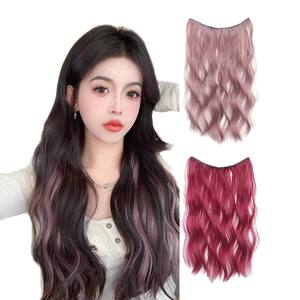 Extensions de cheveux en fibre Kanekalon, 50 cm, 60 cm, densité 180 %, cheveux synthétiques ondulés et bouclés, teints, pour femmes, aspect réaliste - Product Image 3