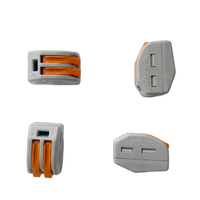 222-412 Auf Lager: Verbindungsstecker mit Hebeln, Brandneu Original Deutsch, 4mm² 2-Leiter, Graues Gehäuse 222 412