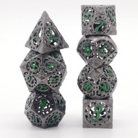 Vente en gros de donjons polyédriques personnalisés Dragons D20 D100 métal mdn jeu de dés creux tranchants RPG jeux pour adultes plateau de dés de sexe