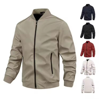 Blouson Bomber ZXPFSL Vintage en Toile à Séchage Rapide, Coupe Ample, avec Fermeture Éclair, pour Homme, Printemps-Automne, Décontracté, Léger, Tendance, Vêtement de Travail