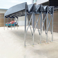 Tente coulissante à montage facile, structure en acier, auvent en PVC imperméable, design peu encombrant pour le rangement