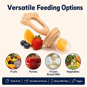 Set de Alimentador de Frutas para Bebés con Asa, 3 Tamaños Diferentes, Diseño de Malla de Silicona, Libre de BPA, para Alimentos Sólidos de 0 a 12 Meses - Product Image 4