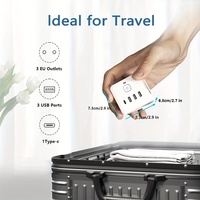 7in1 PD35W 16A 4000W 100-250V küp duvar soket ab USB avrupa fiş USB A C portları ile 3 AC çıkışları için 1.5M tel kablo