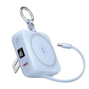 แบตสำรองไร้สายแบบพกพา 10000mAh พร้อมขาตั้งแม่เหล็กและช่องเสียบ Type-C สำหรับโทรศัพท์และนาฬิกา - Product Image 3