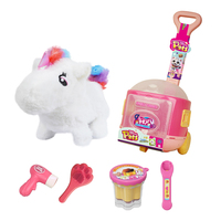 Niedliches Kleines Plüsch-Pferd Tierfigur Pädagogisches Spielzeug für Kinder und Babys Geburtstagsgeschenke mit Trolley-Verpackung