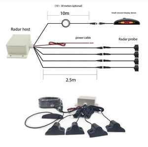 Dễ Dàng Cài Đặt Không Thấm Nước Bãi Đậu Xe Cảm Biến Kit Phổ 12V 24V Cho Xe Tải Phía Trước Phía Sau Bumper Hỗ Trợ Ngược Bãi Đậu Xe Hệ Thống Cảm Biến - Product Image 5