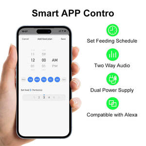 2-in-1 akıllı Wi-Fi elektrikli Pet besleyici 5L otomatik kedi köpek hayvan su sebili dayanıklı küçük plastik beyaz ağ geçidi ev - Product Image 4