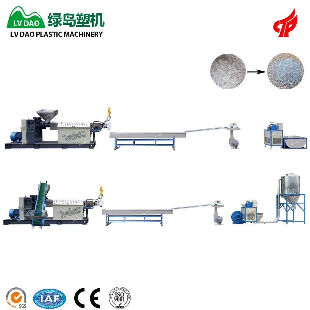 Pp Pe Huisdier Pc Pa Abs Compounding Plastic Pellet Making Machine