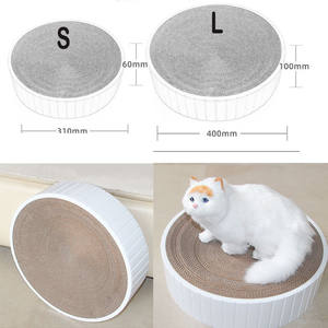 Grattoir pour <span class=keywords><strong>chat</strong></span> rond et durable pour chats d'intérieur, papier ondulé et PVC antidérapant, lit très vendu - Product Image 2