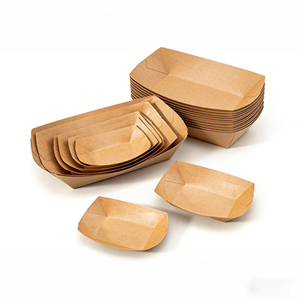 Bandeja de Papel Kraft Personalizada para Servir Alimentos, Cajas para Llevar, Cajas Personalizadas para Restaurantes, Contenedor de Papel para Alimentos para Llevar - Product Image 1