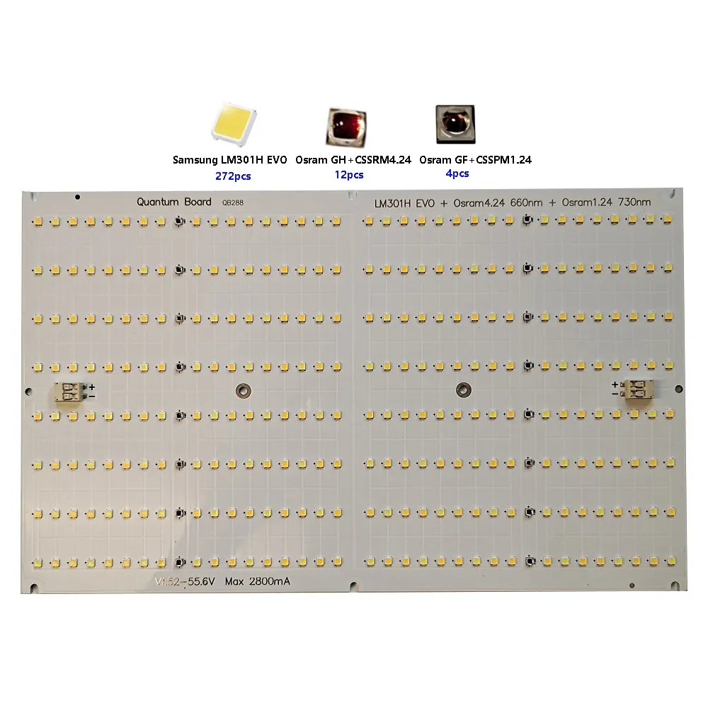 Top Grow Board QB288 PCB Board Oslon 660nm 730nm Samsung LM301H EVO