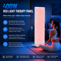 Panneau de luminothérapie à lumière rouge pour usage domestique, 400W, appareil de photothérapie LED haute puissance, 660nm 850nm, infrarouge proche, bien-être et récupération du corps entier