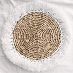 <b>Cheap</b> Price Nordic Rush Bamboo Bohemian Eco-Friendly Round Braided Placemat with Tassel for Dining Table From Vietnam - Product Image 2