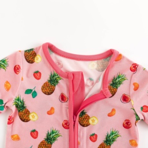 ชุดนอนเด็กอ่อนพรีเมียม Miozing Wholesale ผ้าไผ่ 180gsm - ชุดรอมเปอร์ซิปคู่ระบายอากาศสำหรับฤดูร้อน มีสินค้าในสต็อกสำหรับร้านบูติก - Product Image 5