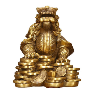 Figura de tortuga dragón de latón, decoración de mesa, escultura de animal para regalo de inauguración de casa - Product Image 3
