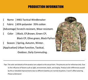 Vêtements tactiques pour hommes en gros, uniforme camouflage, durable, respirant, vêtements de sécurité formels pour l'extérieur, vêtements OEM pas chers, <span class=keywords><strong>veste</strong></span> M65 - Product Image 4