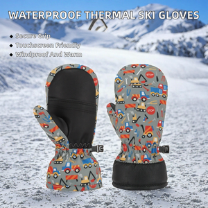 Guantes de Nieve para Niños, Impermeables, Resistentes al Viento, Térmicos, Antideslizantes, con Pantalla Táctil, Reflectantes - Product Image 2