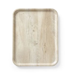 Plateau de service en mélamine imprimé bois clair AmerBox 330x430mm, design bois élégant pour usage domestique ou commercial - Product Image 1