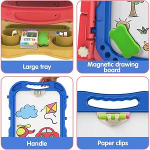 高度可调站立双面艺术画架画板套装早期字母学习阅读机画板玩具 - Product Image 4