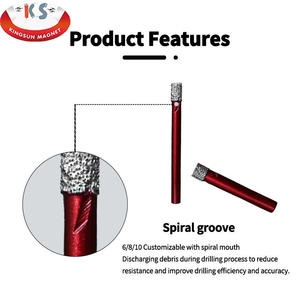 KS foret à sec en acier diamètre de tige de 10mm coupe-<span class=keywords><strong>scie</strong></span> <span class=keywords><strong>cloche</strong></span> brasée sous vide droite pour granit marbre carreaux de céramique et plastique - Product Image 4