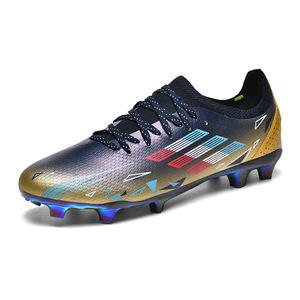Chaussures de football pour hommes, femmes et jeunes, en tissu mesh respirant, pour toutes les saisons, entraînement et compétition, blanc, bleu, noir - Product Image 2