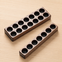 Support de Bouteilles d'Huiles Essentielles en Bois Massif avec Logo Personnalisé, Présentoir en Bois Multi-emplacements pour Flacons compte-gouttes, Base de Rangement pour Arômes