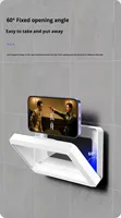 Supports de téléphone pour salle de bain, coque de téléphone étanche pour mur de maison, boîte de rangement étanche pour douche, support de téléphone portable anti-buée, utilisation au lit