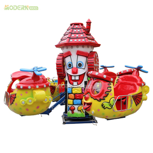 Manège attrayant pour enfants, machine de jeu d'attraction, hélicoptère à grandes yeux, avion rotatif, intérieur/extérieur, en fibre de verre, à vendre - Product Image 1