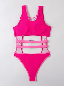 New Fashion Design Monokini <strong>Swimsuit</strong> Sexy One Piece <strong>Swimsuit</strong> Women Adults Solid <strong>Thong</strong> <strong>Bikini</strong> Swimwear Support Spandex / Nylon LT - Product Image 4