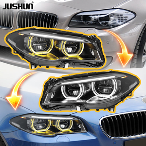 โรงงาน JUHSUN ขายส่งชุดไฟหน้าสำหรับรถยนต์ซีรีส์ 5 ปี 2011-2013 ไฟ DRL สีเหลืองและสีขาวแบบปรับเปลี่ยนได้ ไฟหน้า LED สำหรับรุ่น LE - Product Image 1