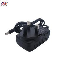Alimentation murale AC/DC personnalisable CKS, alimentation 12V 1A, prise UK, matériau ABS/PC, pour éclairage LED, caméra CCTV, livraison directe d'usine