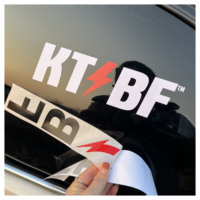 Résistant aux UV, logo découpé, autocollant de transfert en vinyle pour pare-brise de voiture, autocollants personnalisés pour vitres de voiture