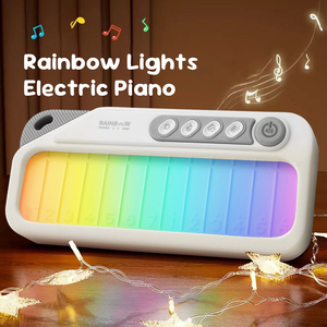 2025 juguetes Arco Iris luz teclado electrónico guitarra pantalla táctil Piano caja de música rompecabezas educación temprana niños instrumentos musicales - Product Image 3