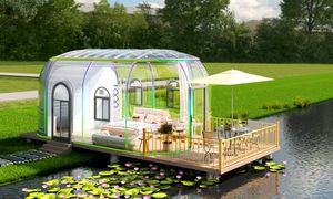 Chambre verte en acier de pièce de bulle de PC de <span class=keywords><strong>nuit</strong></span> transparente pour des tentes d'<span class=keywords><strong>exposition</strong></span> d'été pour des hôtels et des parcs - Product Image 2