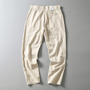 <span class=keywords><strong>Pantaloni</strong></span> all'ingrosso da uomo in cotone e <span class=keywords><strong>lino</strong></span> Casual da jogging da uomo - Product Image 2