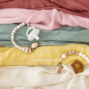 De arco iris de Color sólido suave de 100% algodón orgánico de bambú, <span class=keywords><strong>muselina</strong></span> de tela bebé mantas conjuntos - Product Image 1
